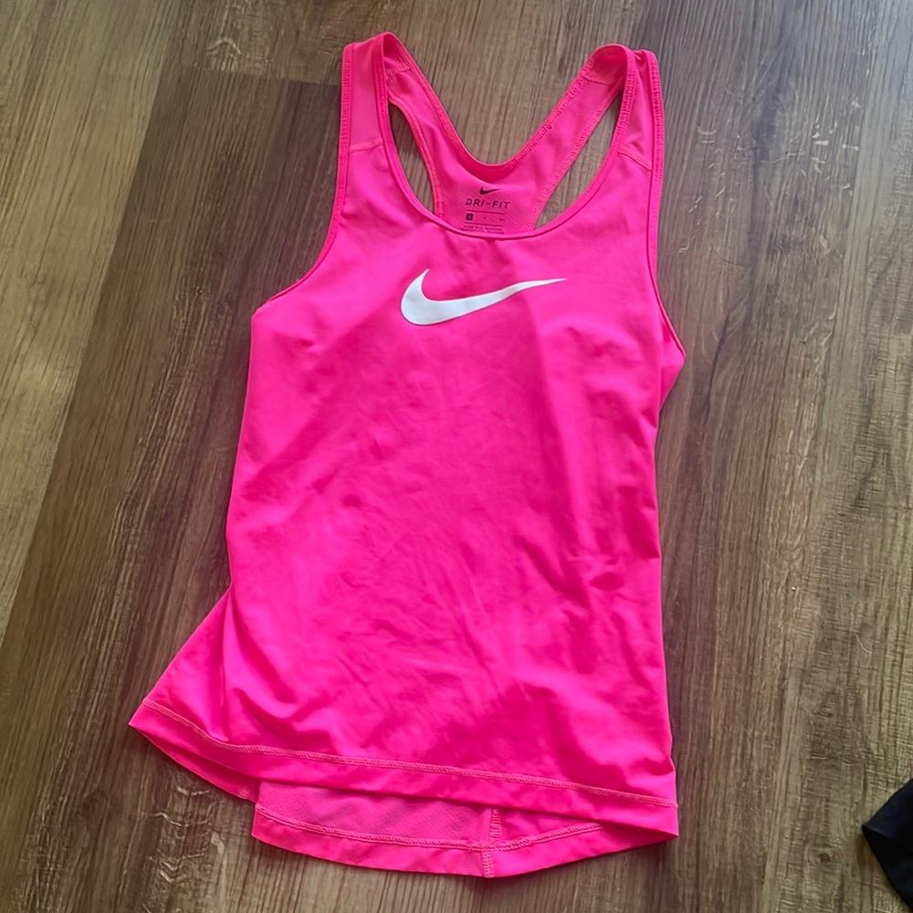 Hot pink Nike dri fit halter tank top